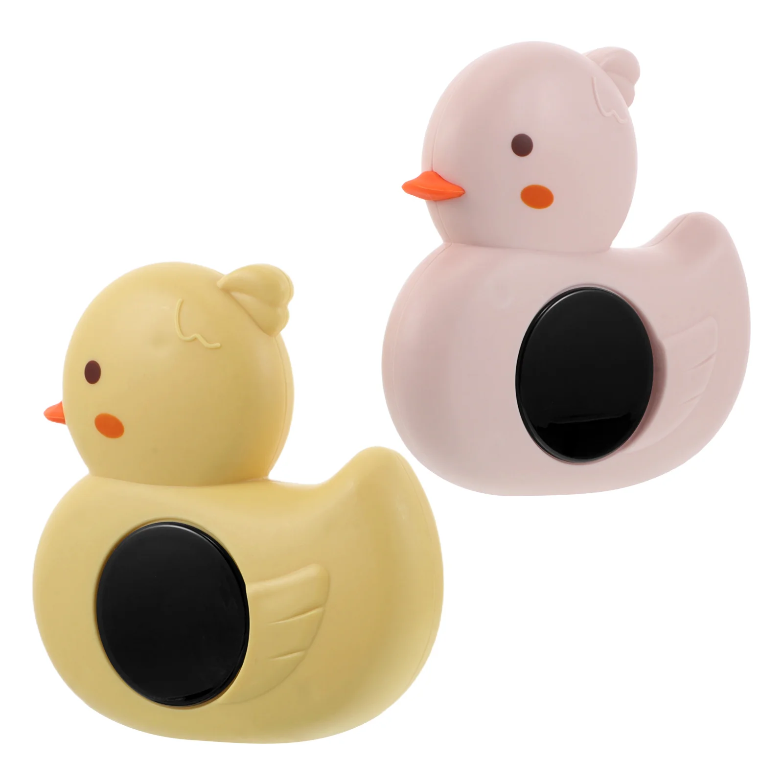 Termómetro de baño para bebé, bonito diseño amarillo y rosa, respuesta rápida, portátil, fácil de limpiar, monitoreo de temperatura del agua, 2 uds.