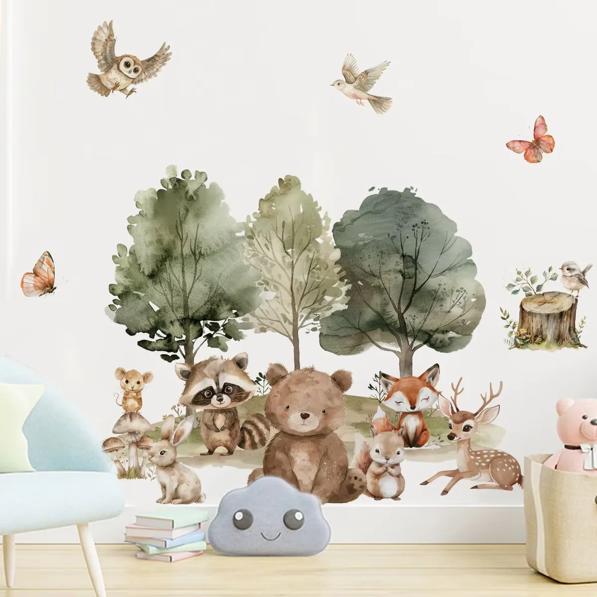 Pegatinas de pared de animales del bosque para habitación infantil - imagen 4