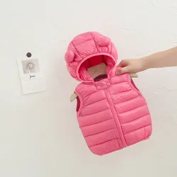 Chaleco de plumón para niños y niñas con capucha algodón – Otoño