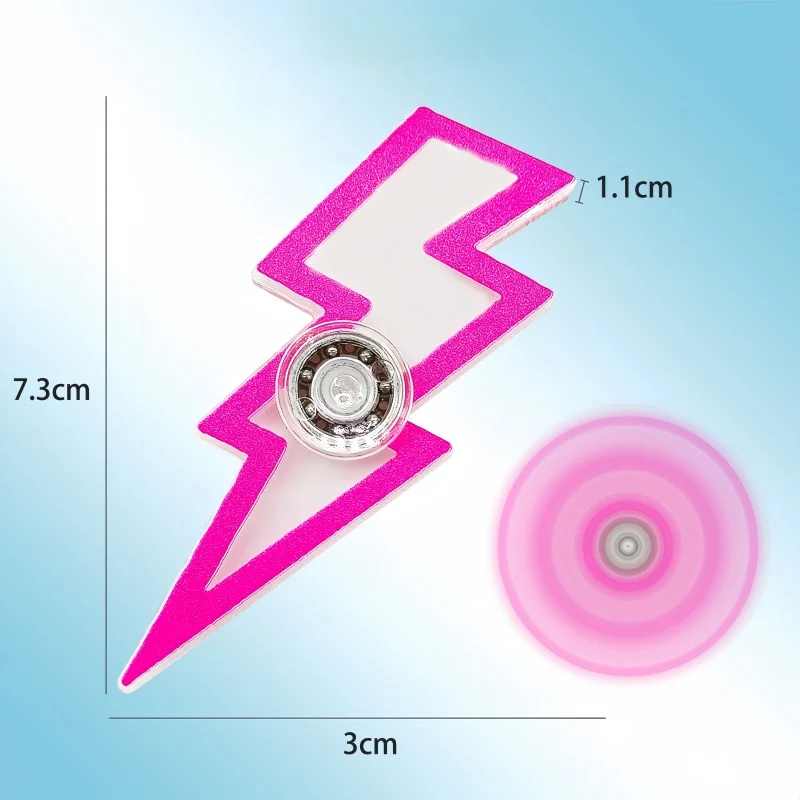 6 uds creativo giroscopio relámpago Fidget Spinner alivio del estrés juguete de mano TDAH mano Spinner alivio del estrés juguete de escritorio - imagen 5