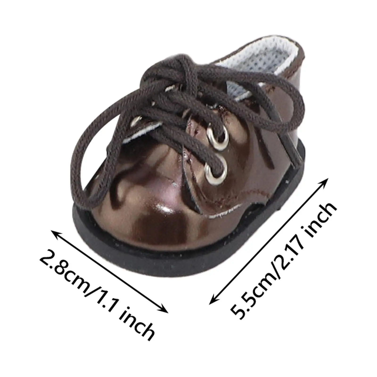 Doll Shoes Doll PU Leather Shoes Keychain Doll Accessories Handmade Scene Photo