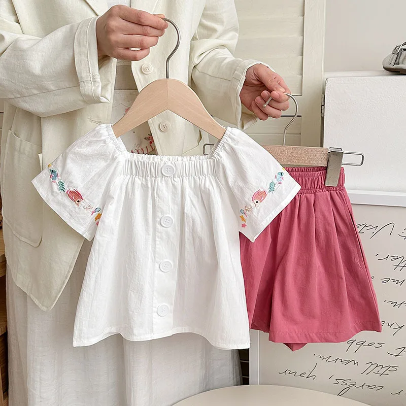 Conjunto verano para niña: camisa manga corta y pantalón corto - imagen 3