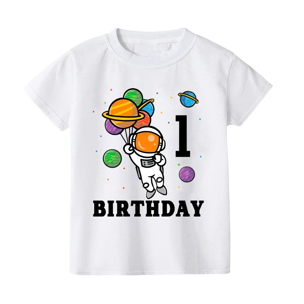 Astronaut Birthday Shirt Birthday Boy Gifts Astronaut Birthday Tee Rocket Shirts Clothes Planet Party Outer Space Gifts Tshirt - imagen 2