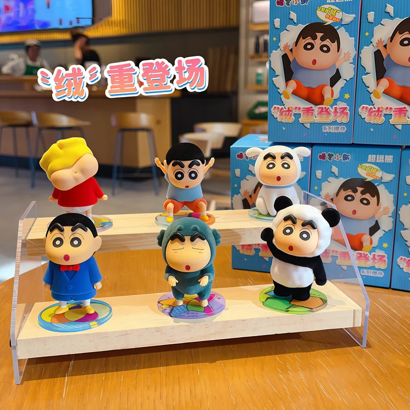 Crayon Shin Chan Shiro figura de Anime modelo coleccionable muñeca flocada sorpresa caja ciega juguetes coches adorno de escritorio regalos de cumpleaños - imagen 4