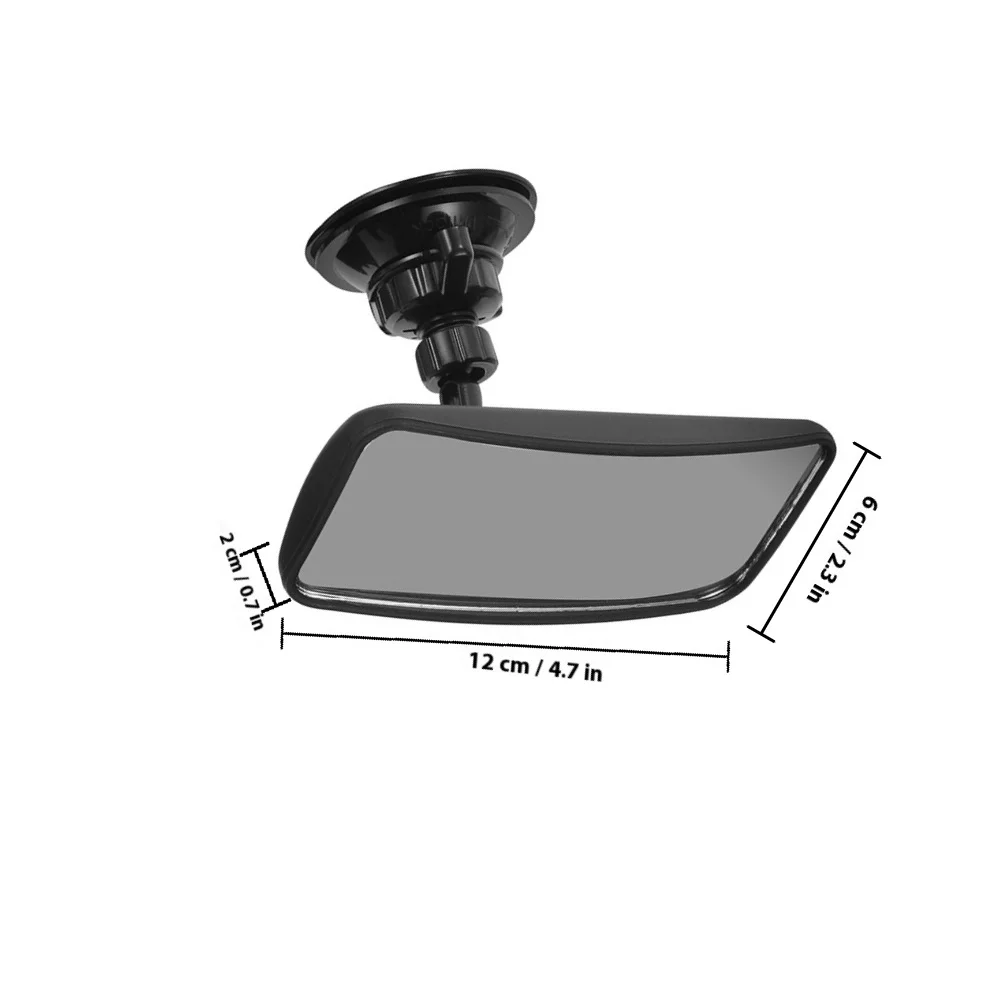 Espejo retrovisor automotriz para bebé, Base de ventosa con rotación de 360 grados, superficie reflectante grande para monitoreo seguro de niños, 2 uds. - imagen 5