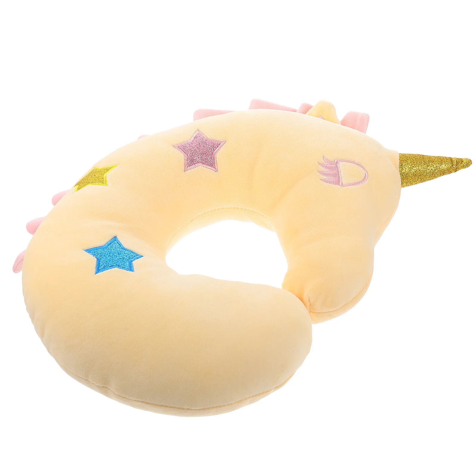 Almohada de cuello de unicornio de dibujos animados, cómoda y suave almohada de soporte para el cuello en forma de U para viajes, oficina, descanso para dormir, escritorio, cojín para dormir - imagen 3