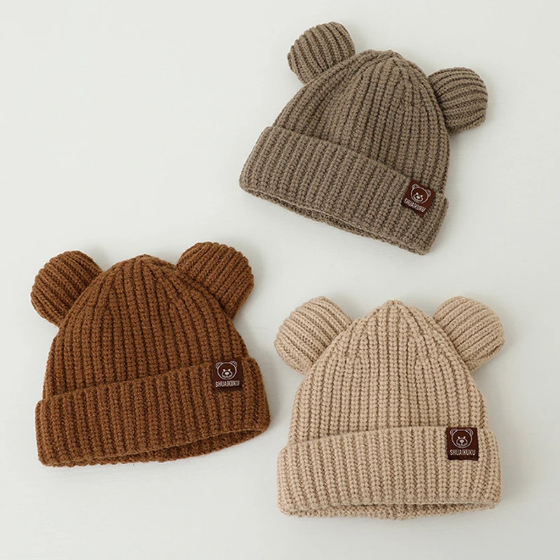 Gorro de invierno con orejeras para bebé de tejido cálido infantil - imagen 5