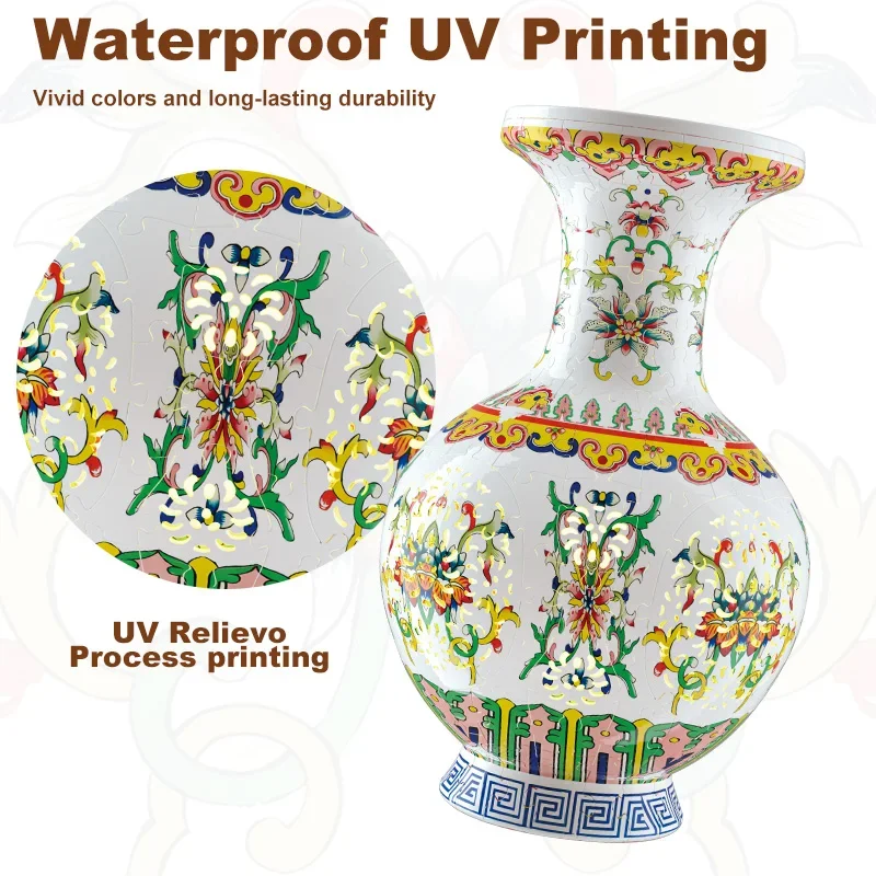 Rompecabezas 3D Florero de porcelana para manualidades DIY - imagen 2