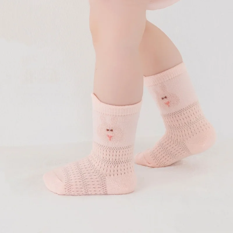 Calcetines finos de verano para bebé – Malla de algodón con dibujos - imagen 4