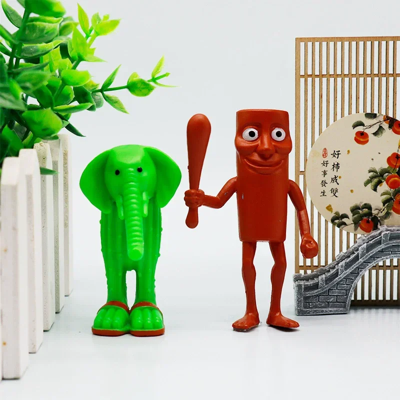 8 Uds Tung Tung Sahur Tralalero Tralala italiano Brainrot Anime figura de acción conjunto adornos Mini PVC modelo decoración de escritorio regalo - imagen 5