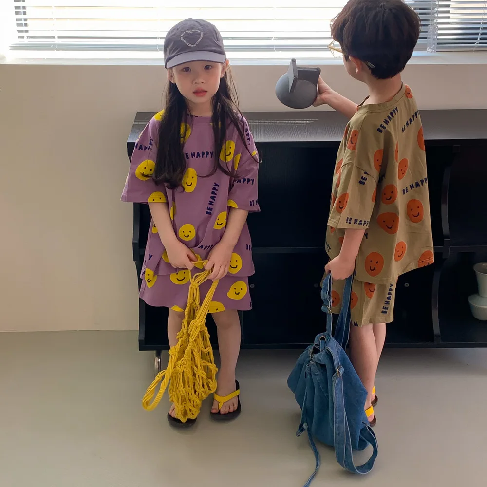 Pantalones cortos infantiles estilo coreano con estampado sonriente - imagen 4