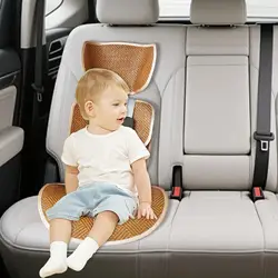 Almohadilla de enfriamiento para bebé, silla de verano para chico, almohadilla de enfriamiento de ratán para el hogar, cojín para bebé, estera fresca de seda helada para clima caliente, cochecito de coche para interior