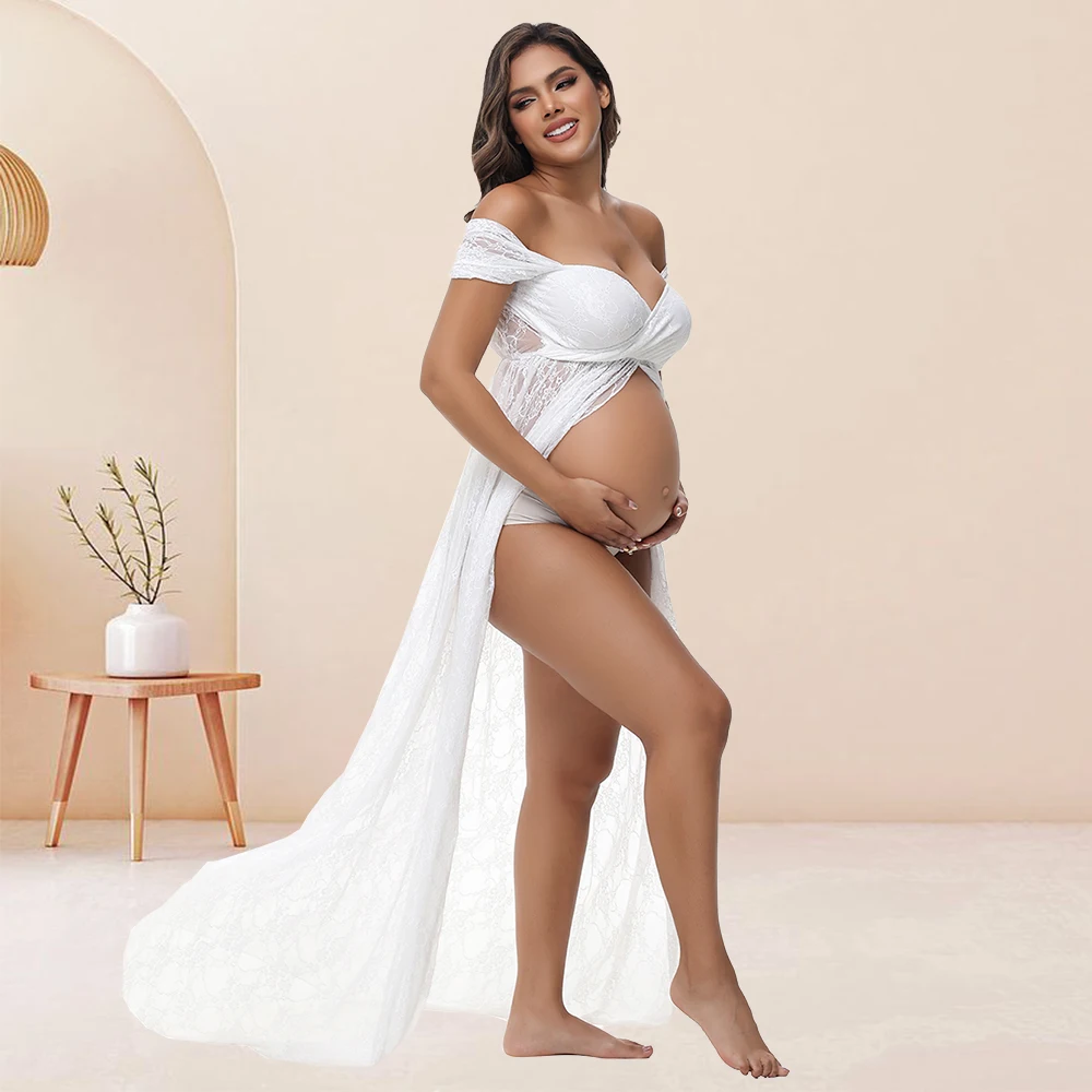 Vestido de maternidad bohemio con encaje para verano - Baby Shower - imagen 2