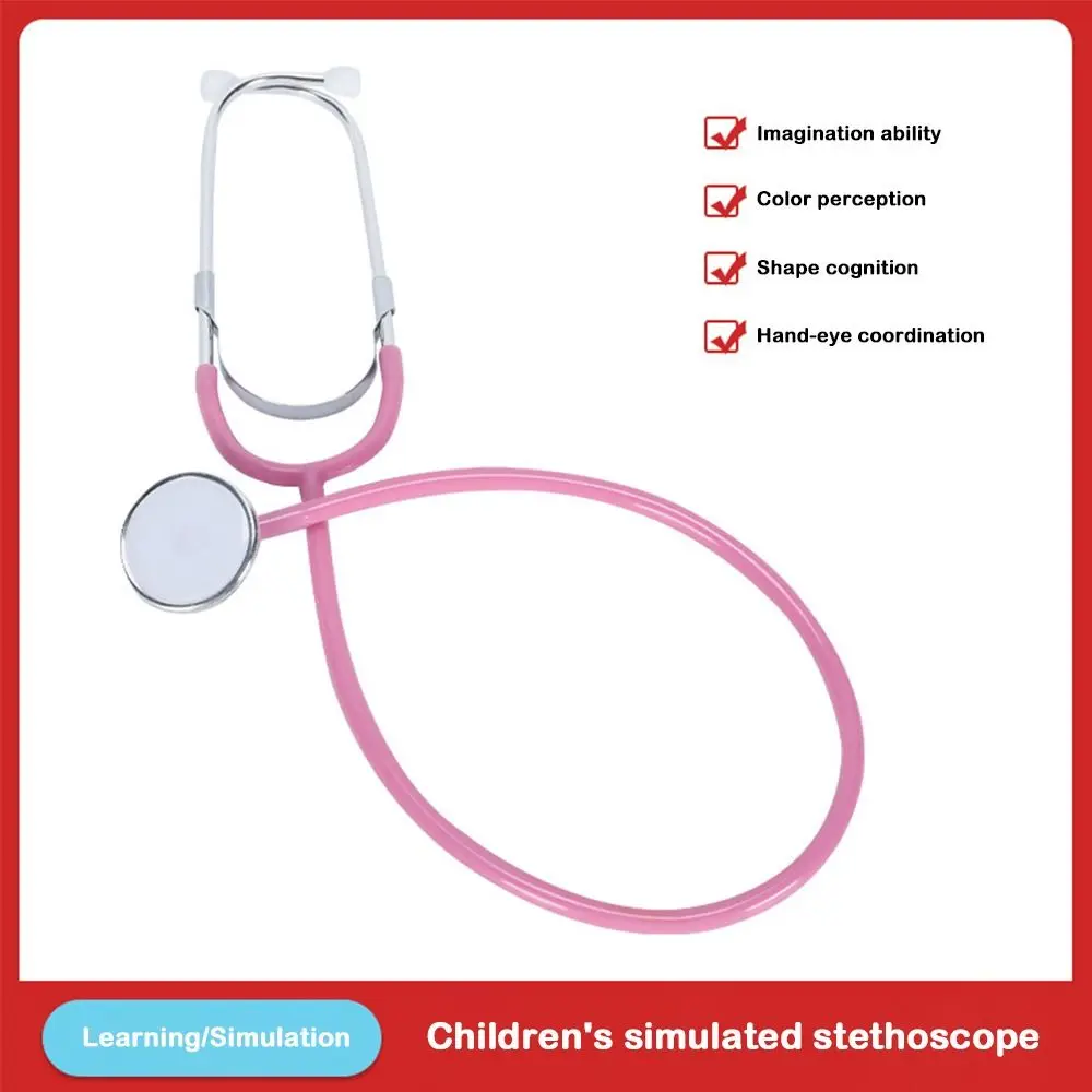 Juguete de estetoscopio multicolor DIY, accesorios de estetoscopio de plástico de imitación, juguete de médico de imitación, juegos familiares para padres e hijos - imagen 3