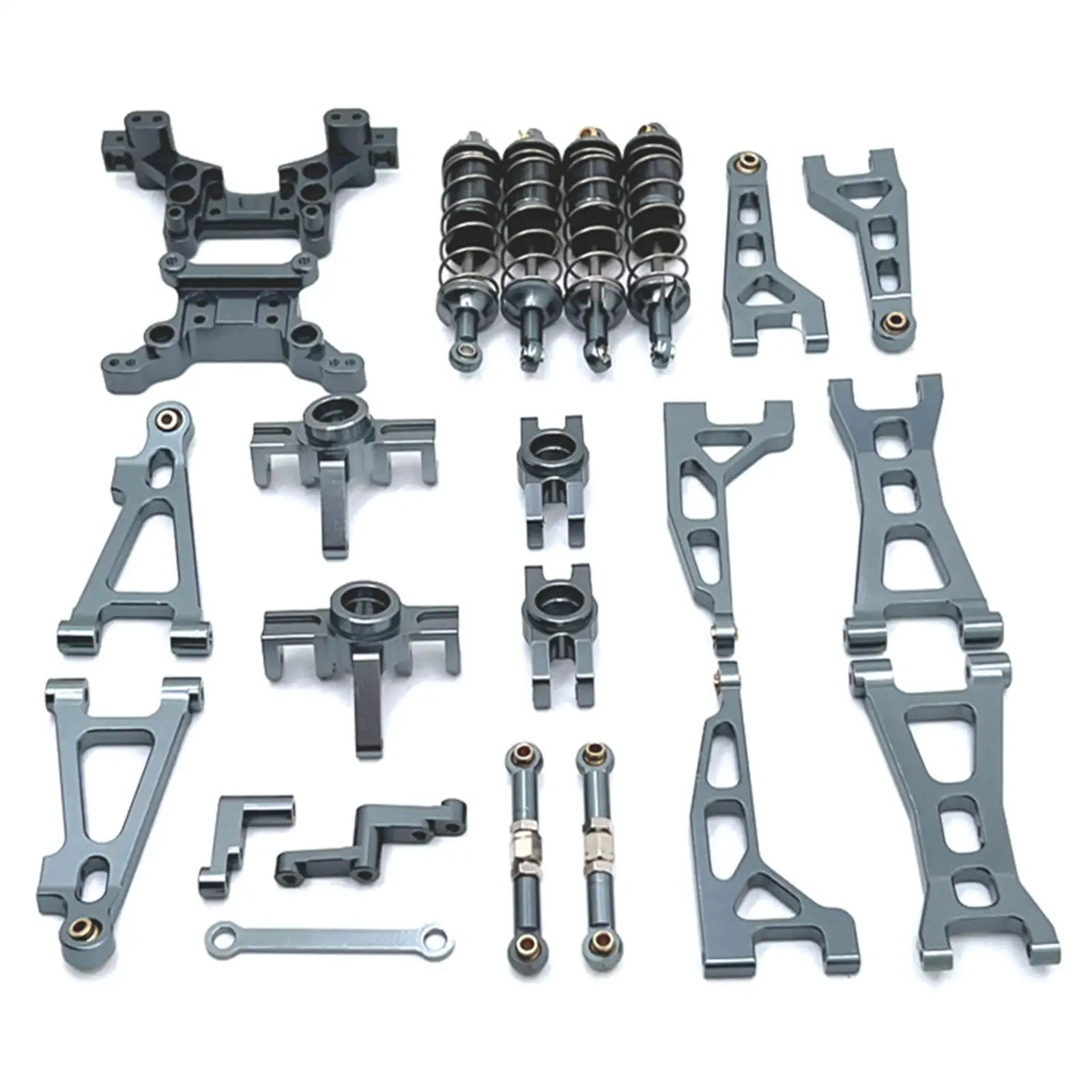 1:16 RC Car Complete Set Spare Parts Front Steering Cup Front and Rear Shock Absorbers for Mjx 16209 16208 RC Hobby Car Crawler