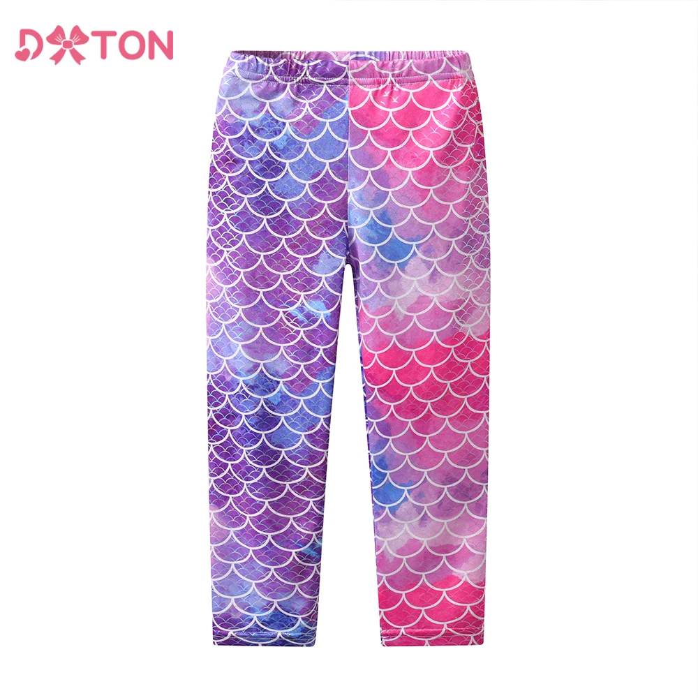 DXTON mallas de sirena ajustadas para niñas, todo el año
