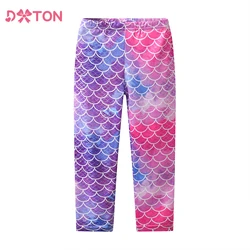 DXTON mallas de sirena ajustadas para niñas, todo el año