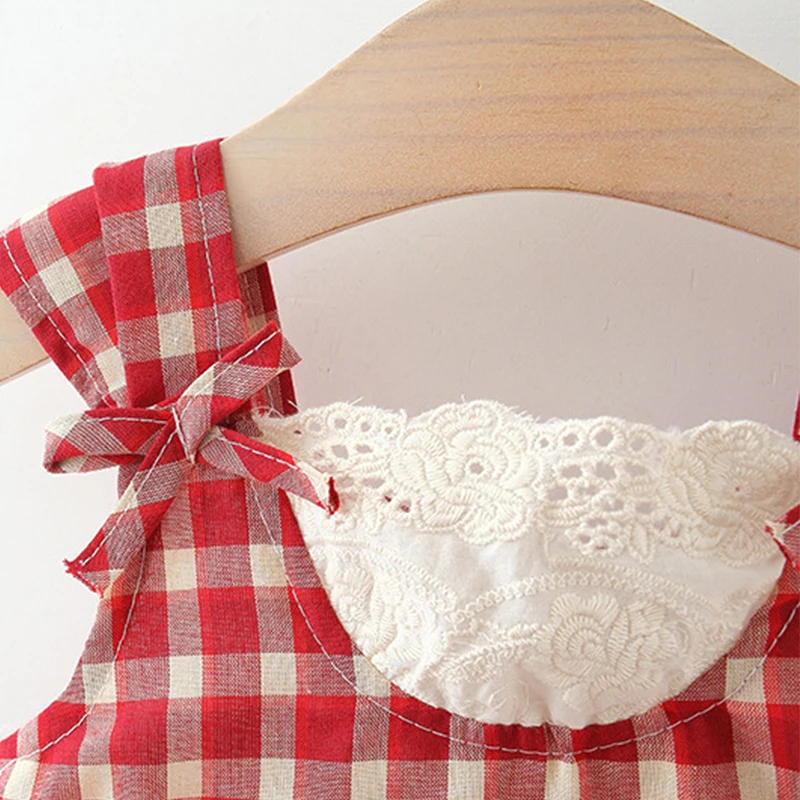 Vestido princesa de algodón con lazo y sombrero para niña - imagen 5