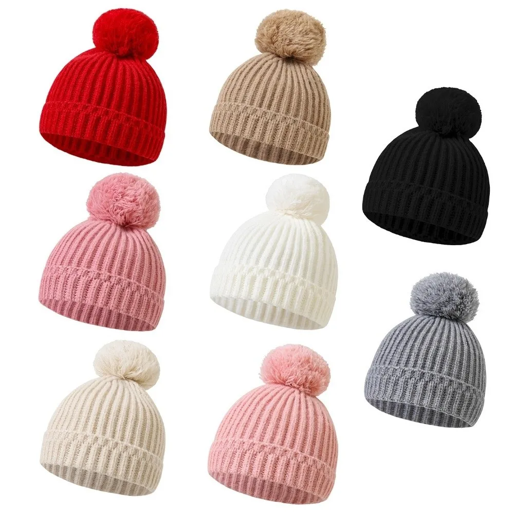 Gorro de punto de Color sólido a la moda, gorros cálidos de ganchillo a prueba de viento, gorro tipo jersey a prueba de frío para invierno - imagen 4