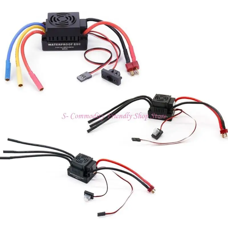 85ae 60/80/120A Motor sin escobillas Controlador velocidad electrónica ESC BEC 5.8V/3A para 1/10 1/8 RC Car Crawlers - imagen 4
