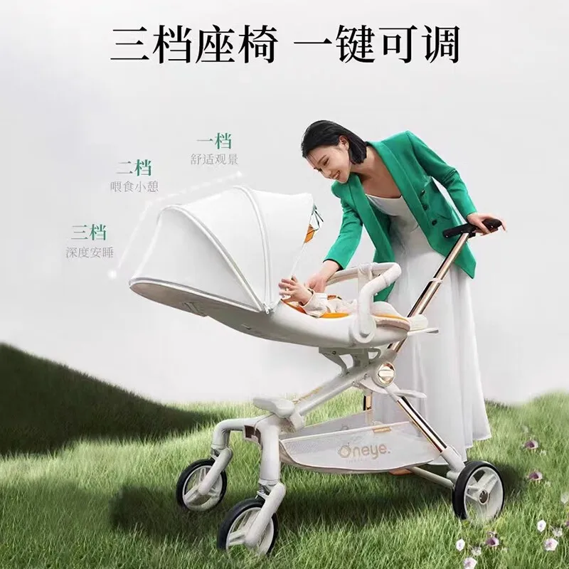 Herramienta para caminar para bebé T6, cochecito de bebé transpirable de verano, ligero y plegable, puede sentarse o acostarse en el cochecito - imagen 5