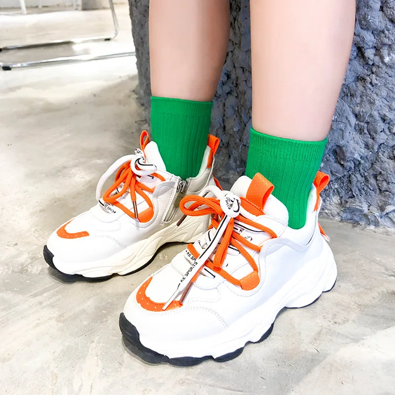 Calcetines de algodón para niños de 1 a 5 años, calcetines sólidos Kint cálidos y transpirables para niños, calcetines escolares de colores caramelo para Otoño e Invierno - imagen 3