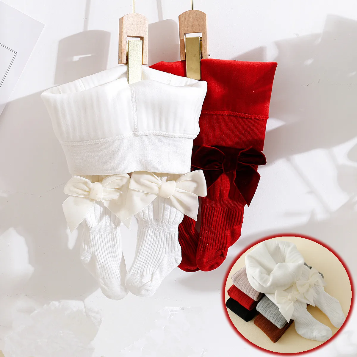 Medias de invierno para niños y niñas, pantimedias gruesas informales de algodón para niñas pequeñas, pantimedias para mantener el calor en la nieve, ajustadas para niños de 0 a 10 años - imagen 5