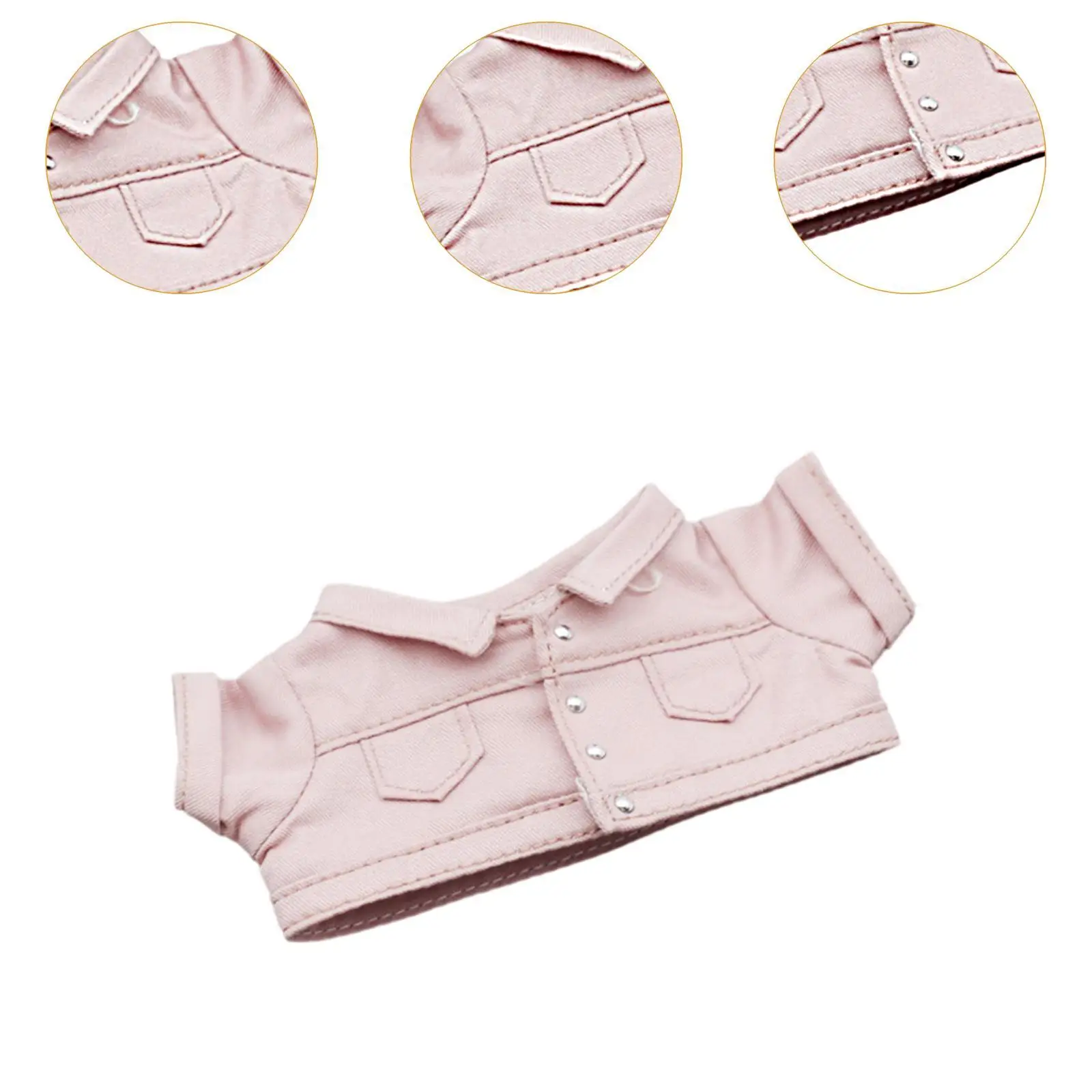 17cm Doll Clothes Decorative Cute Removable Dressing up Decorating 17cm Pendant Dolls Denim Jacket Pendant Doll Clothing