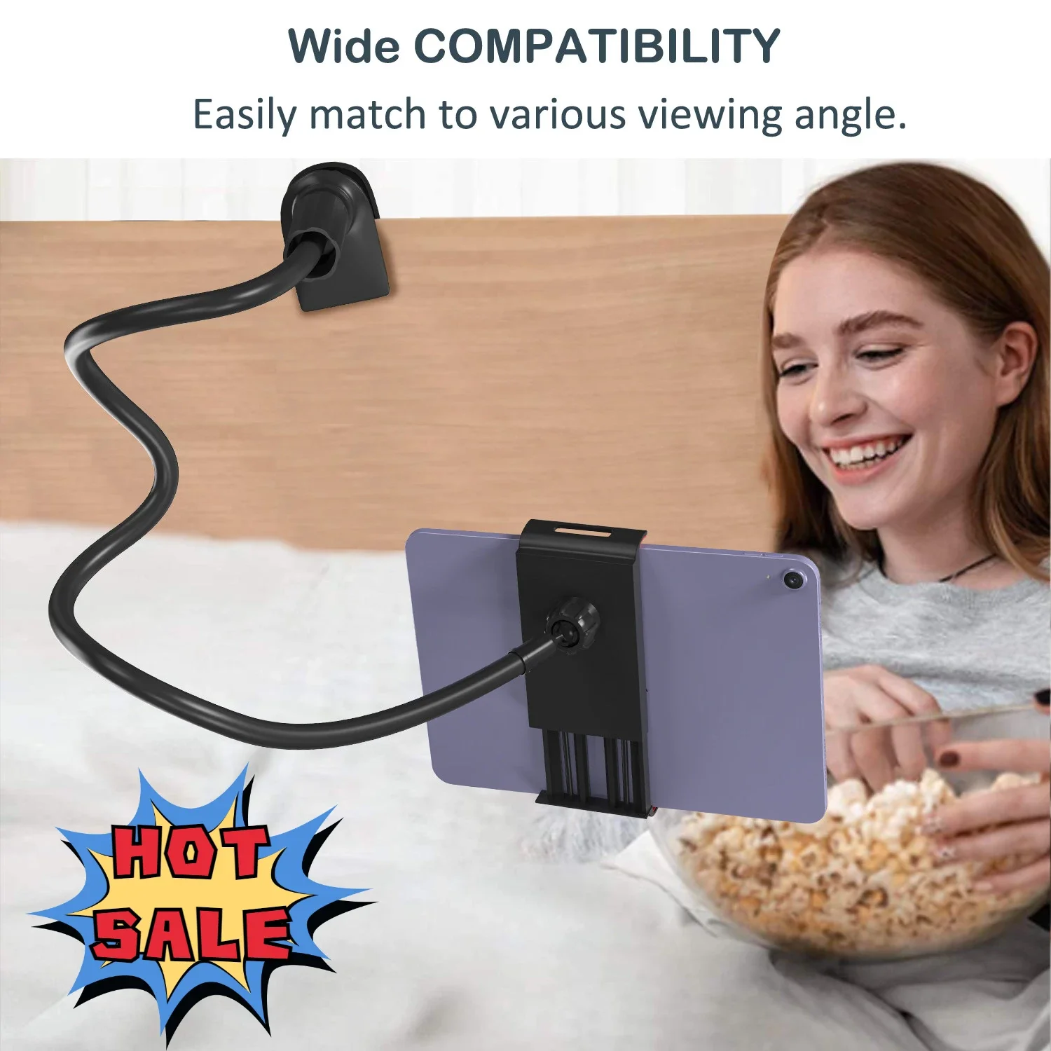 Soporte para tablet y móvil – Cuello de cisne flexible 360° - imagen 2