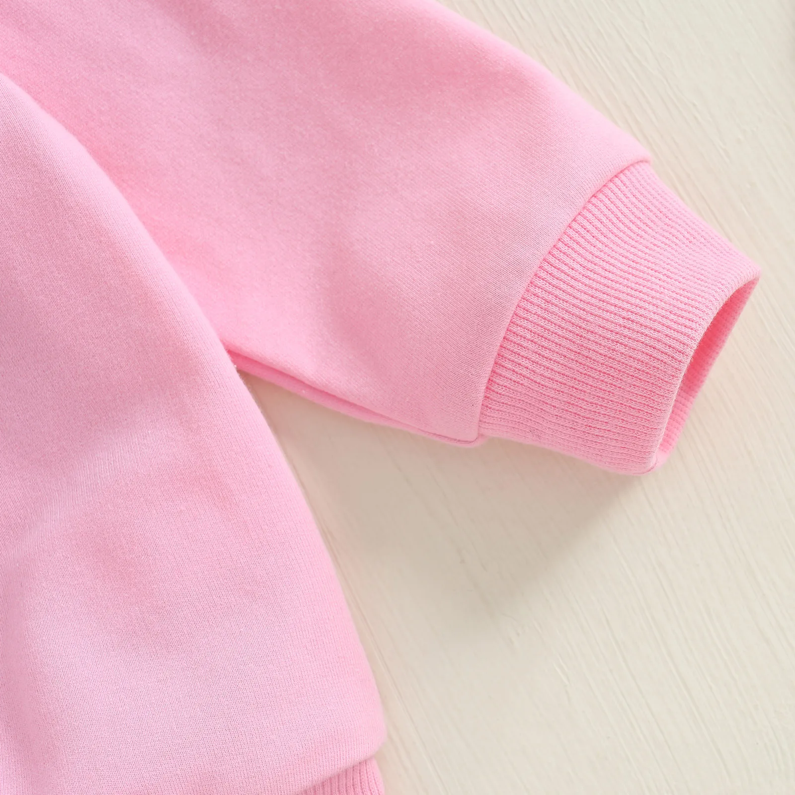 VISgogo Conjunto de 2 piezas para bebé niña invierno otoño sudadera de manga larga con lazo pantalones vaqueros con cintura elástica - imagen 4