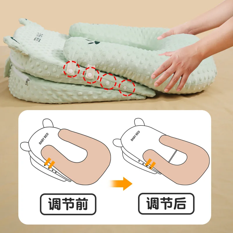 Almohada antiasfixia antiderrames para recién nacidos, dispositivo de alimentación, almohada de lactancia, almohadilla reclinable, previene la regeneración de la leche - imagen 3