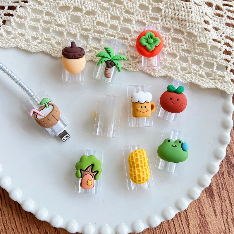 Enrollador de cables con dibujos animados – Organizador infantil para móvil - imagen 2