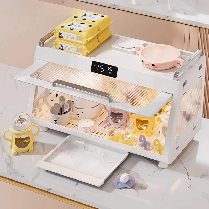 Gabinete desinfectante UV para el hogar de 55L con secador turbo - Solución de almacenamiento de vajilla para 6 personas a prueba de humedad para familias - imagen 5