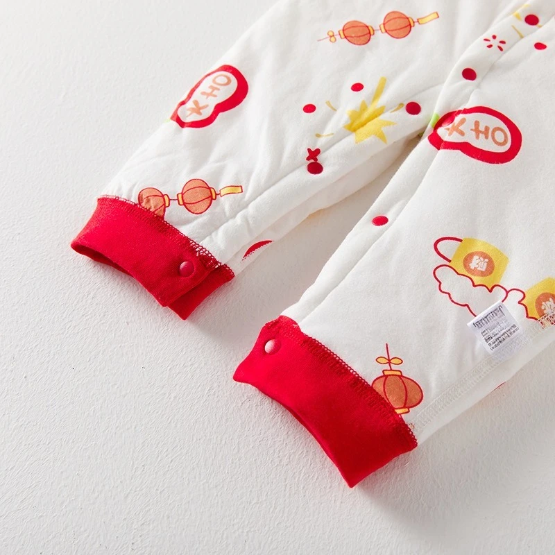 Mono Unisex de algodón ligero para recién nacido, mono con estampado de globos y farol, pelele cálido sin costuras de grosor medio para bebé - imagen 5