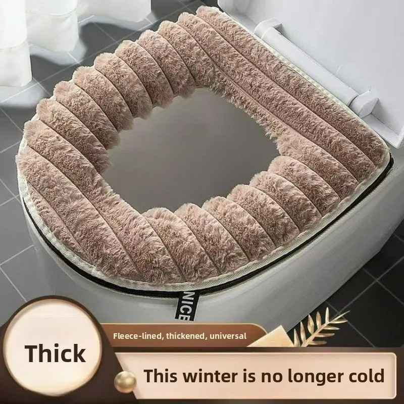 Cojín térmico de piel de conejo para inodoro – Adaptador suave invierno - imagen 4