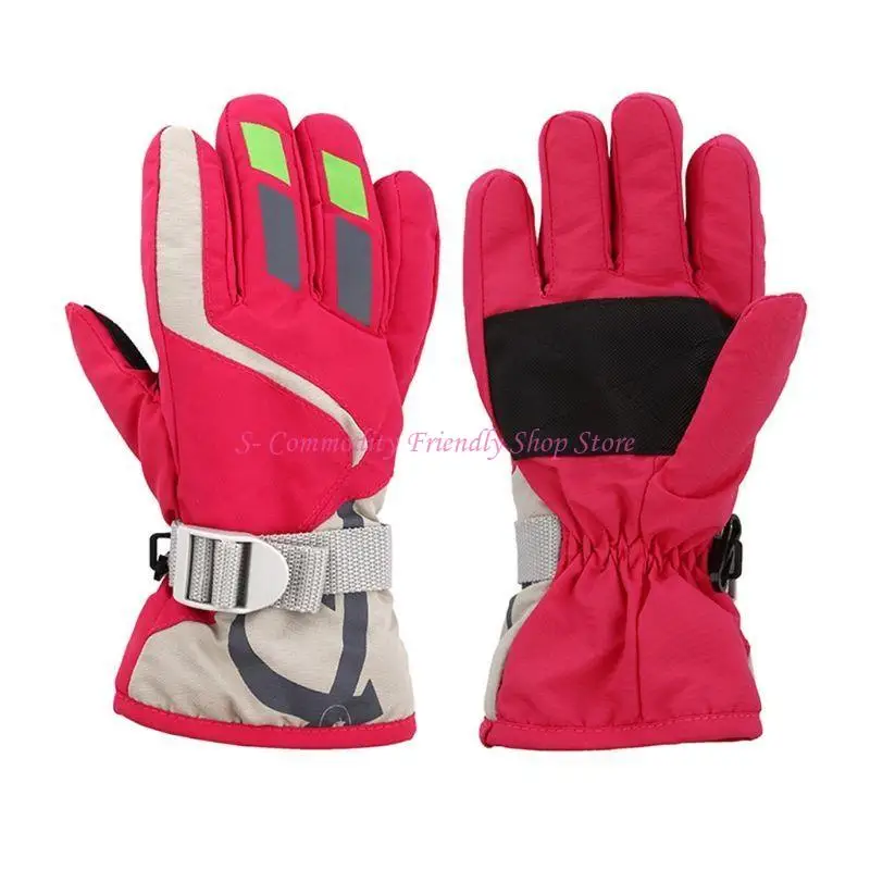 Guantes de invierno impermeables transpirables para niños y niñas
