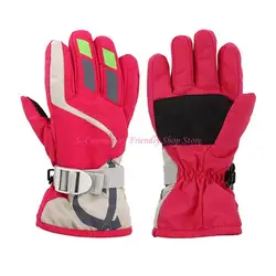 Guantes de invierno impermeables transpirables para niños y niñas