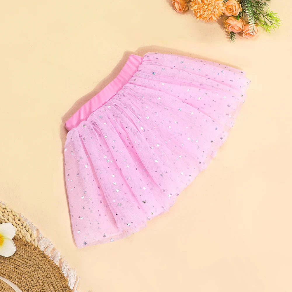 Falda tul con lentejuelas brillante para niña estilo ballet princesa - imagen 4
