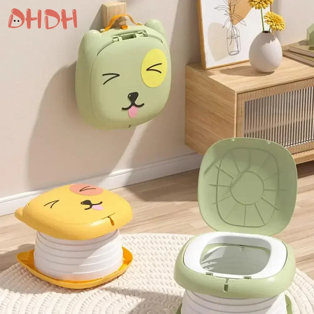 Orinal portátil para niños pequeños, orinal plegable de viaje, inodoro de entrenamiento para coche, Camping, baño interior y exterior para bebés y niños