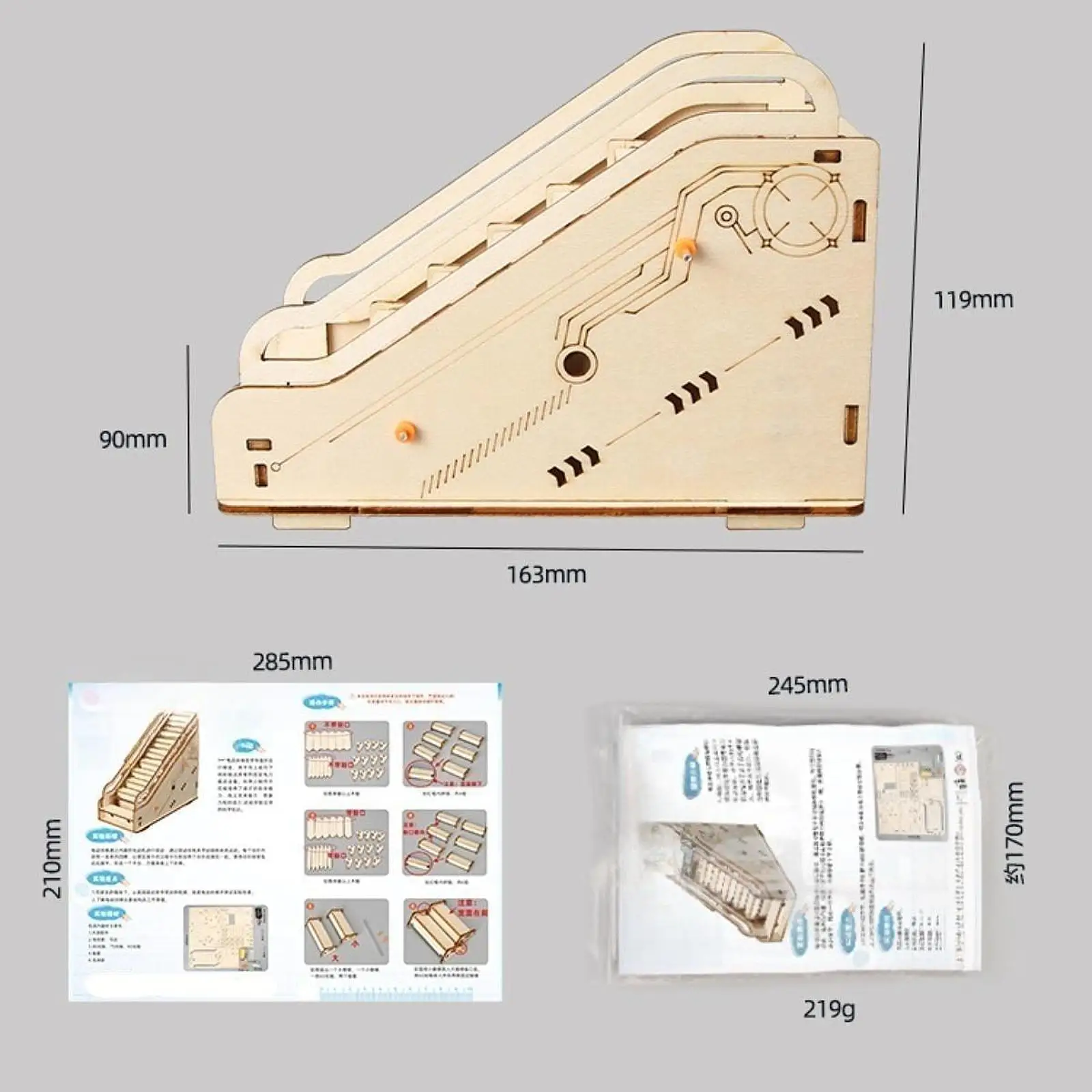 DIY Science Toy Electric Escalator Model Building Project for Children Kids