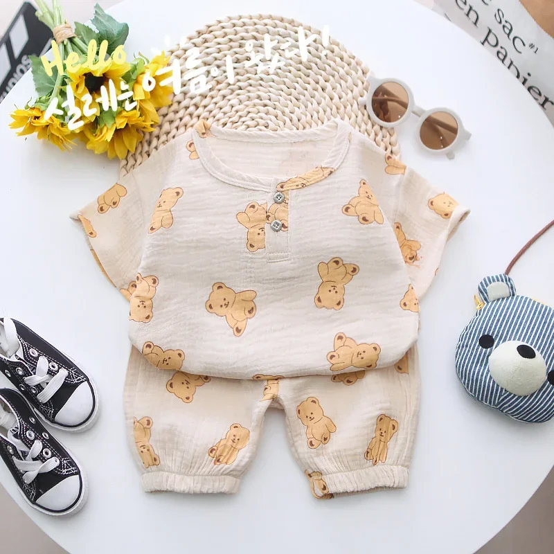 Nueva ropa de verano para niñas, traje para niños, pantalón corto informal, camiseta de manga corta, pantalones cortos, 2 unids/set, disfraz para niños, chándales para niños - imagen 2