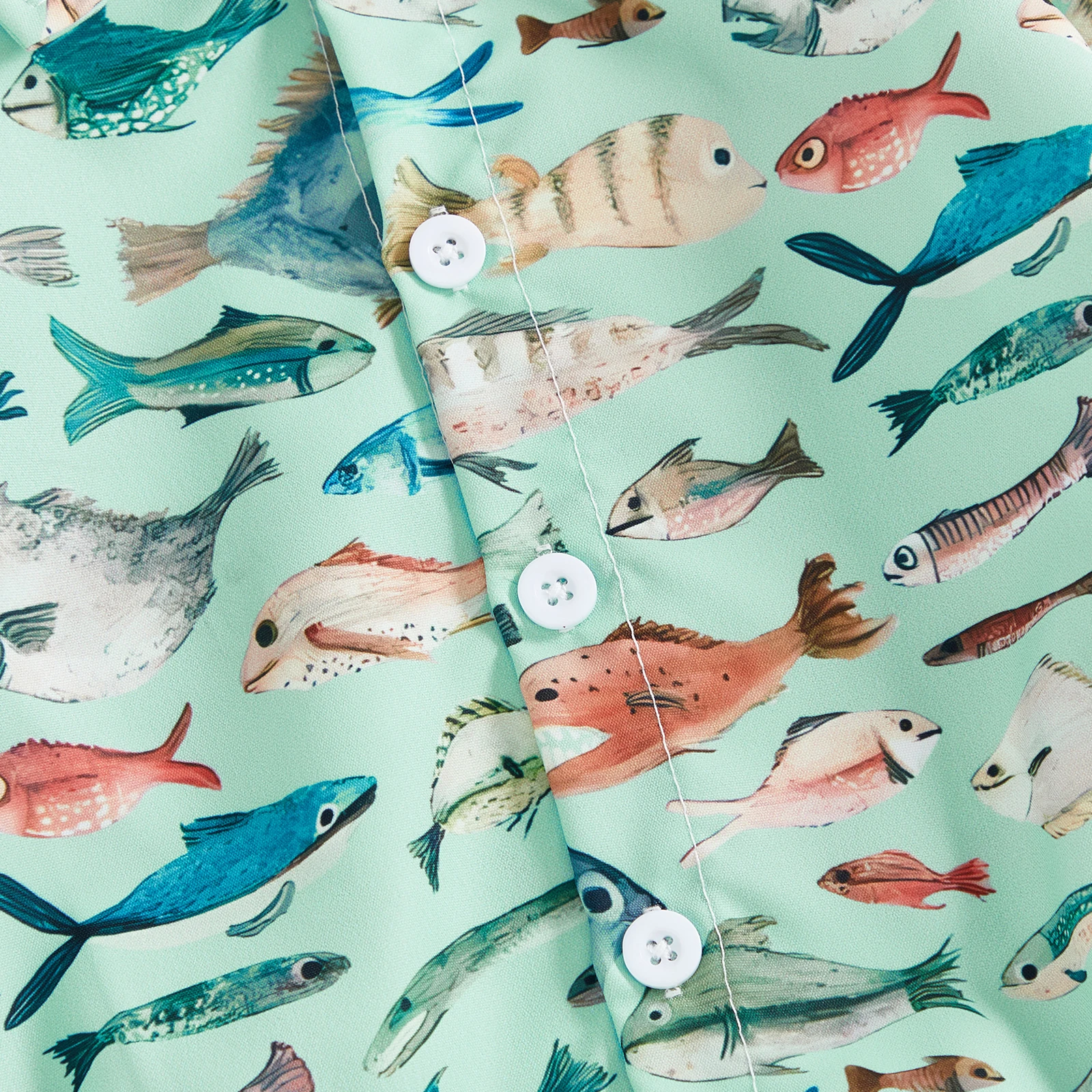 Pelele para bebés de 0 a 18 meses, mono de manga larga con cuello de solapa y estampado de peces, mono de otoño para recién nacidos - imagen 4