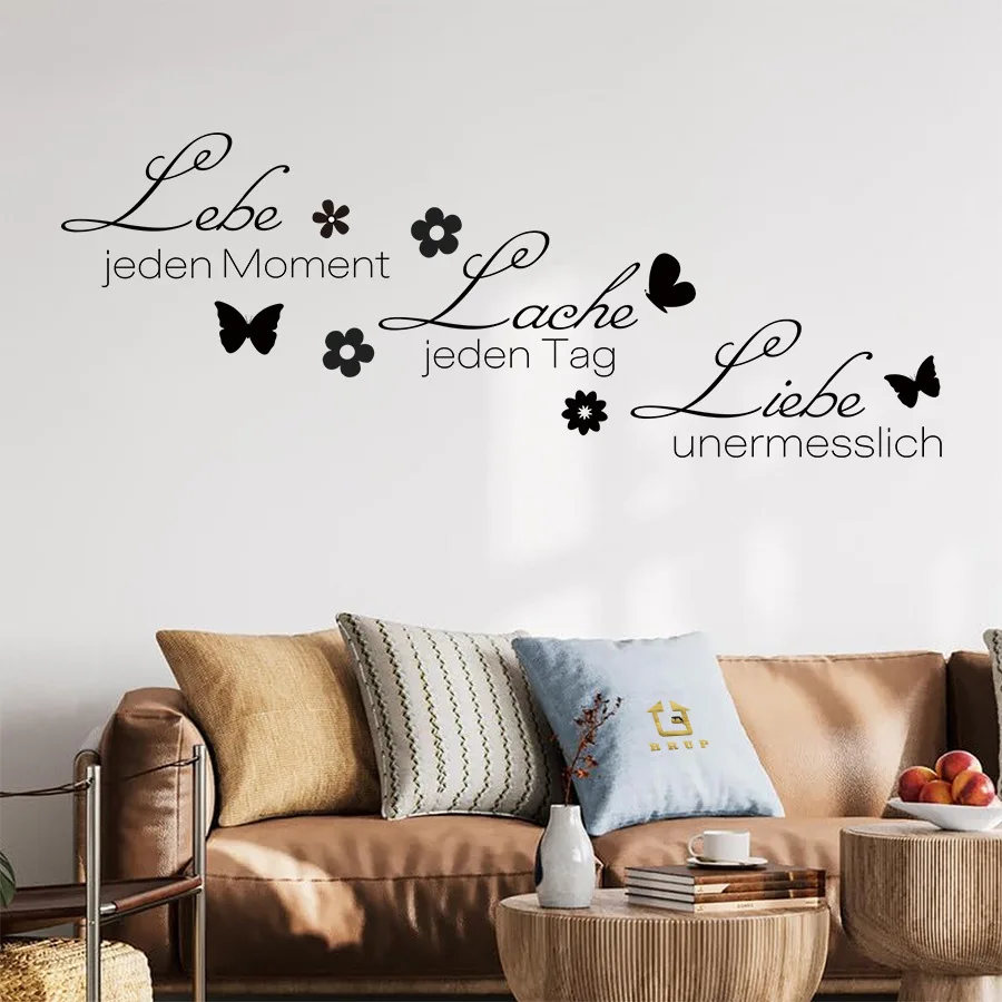 Pegatinas de pared alemanas, fuente de arte creativo, patrón de flores, pegatinas de pared autoadhesivas, estilo Ins, pegatinas de decoración del hogar y la Oficina - imagen 5