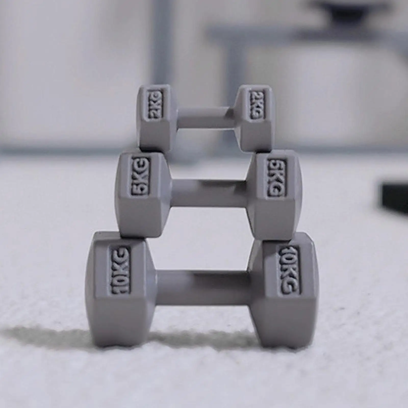 3 Pieces Miniature Barbell Lovely Mini Dumbbells Model for Boys Kids Age 3~8