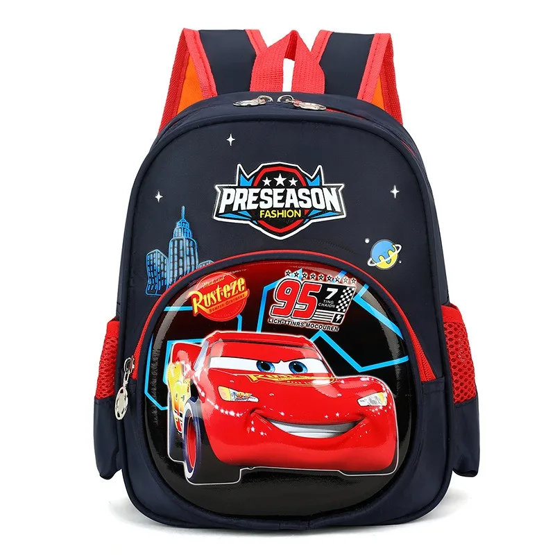 Mochila escolar Lightning McQueen, mochila 3DMini de coches para niños, bolsa estereoscópica de dibujos animados para guardería, regalo de cumpleaños para chico bonito a la moda