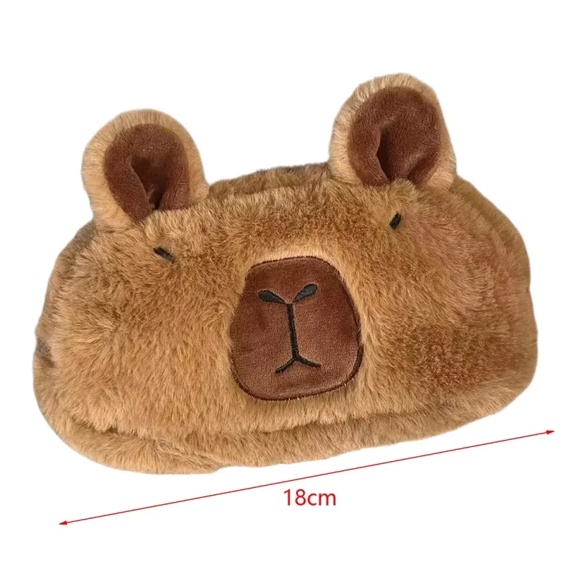 Estuche de felpa Capabara multifuncional para lápices y niños - imagen 4