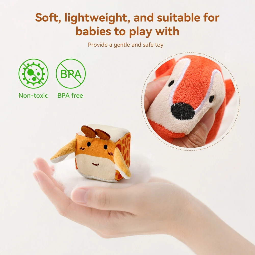 Bebé suave animales de peluche granja simulada casa de animales de granja Set con sonido animales cognición mano-ojo coordinación juguetes de entrenamiento - imagen 5