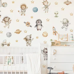 Pegatinas astronauta y cohete para habitación infantil – Estrellas y planetas