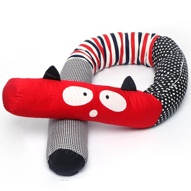 2025 Nuevo parachoques de cuna de bebé rojo de dibujos animados: barandilla anticolisión, acolchado suave, estampados lindos, protector de sueño seguro para bebés - imagen 5