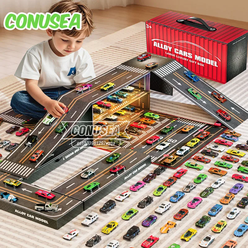 Coches de juguete de aleación a escala para niños – Estilo carreras